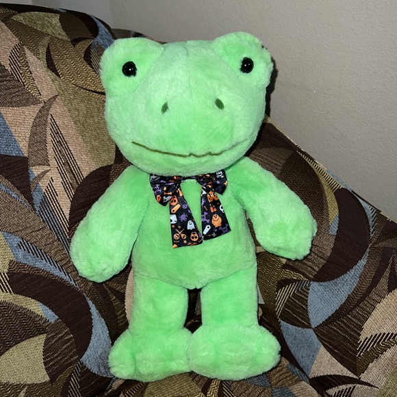 Build-A-Bear Workshop Spring Frog Jolly Jumps Stuffed Animal Plush Halloween - Picture 4 of 4